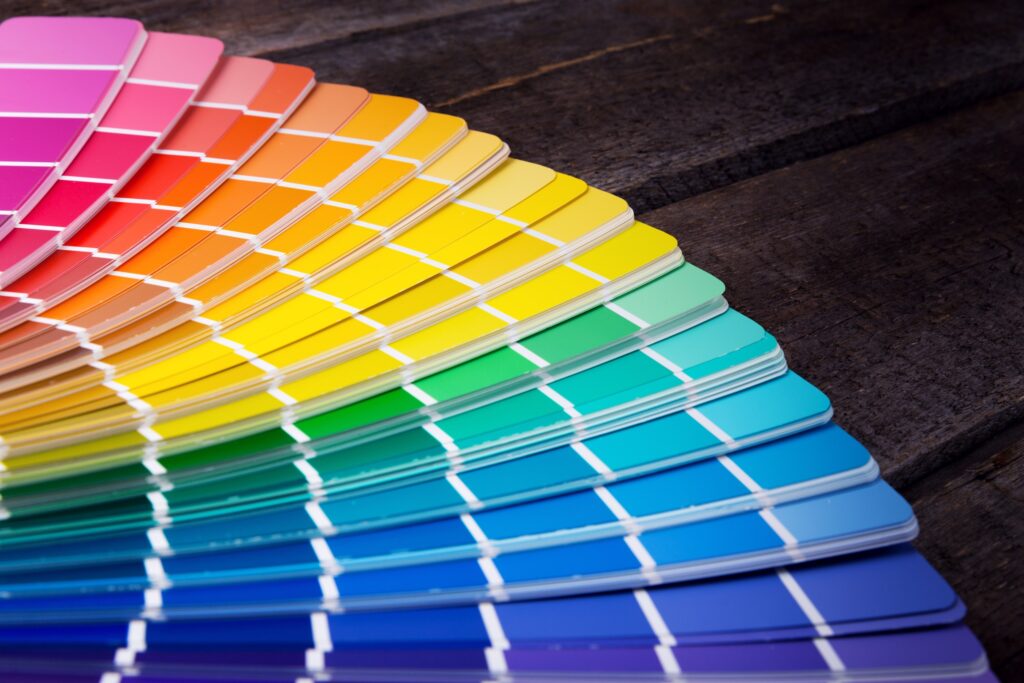 Imagem representativa sobre paleta de cores